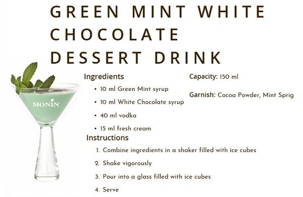 MONIN NON-ALCOHOLIC SYRUP, 700ml, GREEN PEPPERMINT