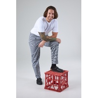 CHEF WORKS SMALL CHECK BAGGY PANTS MED