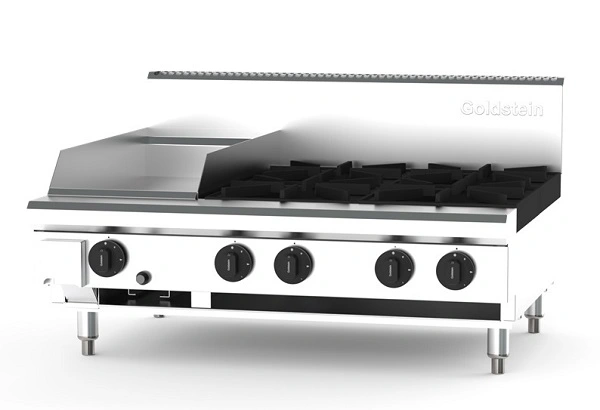 GOLDSTEIN 4 BURNER BOILING TOP W/ 305mmW GRIDDLE