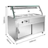 THERMASTER HEATED FOOD DISPLAY WITH GLASS CANOPY