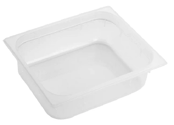 GASTRONORM PAN POLYPROPYLENE 1/2 SIZE 100mmD