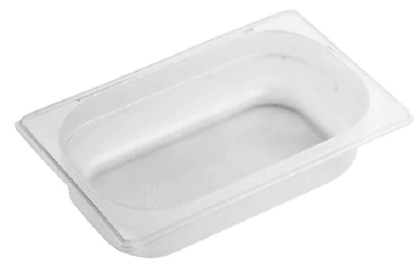 GASTRONORM PAN POLYPROPYLENE 1/4 SIZE 65mmD
