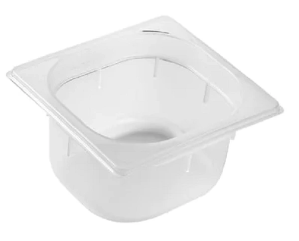 GASTRONORM PAN POLYPROPYLENE 1/6 SIZE 100mmD