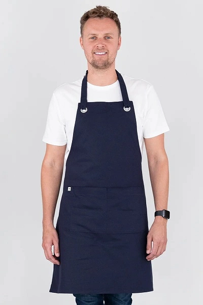 PRO CHEF CANTINE BIB APRON 70cm x 86cm NAVY
