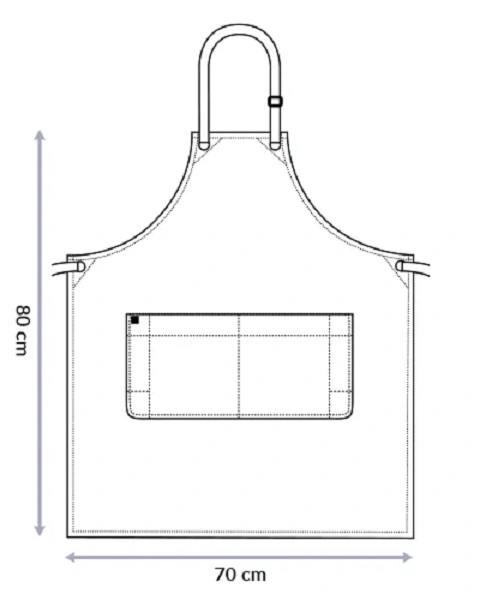 PRO CHEF CANTINE BIB APRON 70cm x 86cm OLIVE