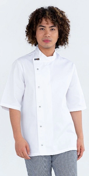 PRO CHEF MODERN TUNIC TOP S/S WHITE SML
