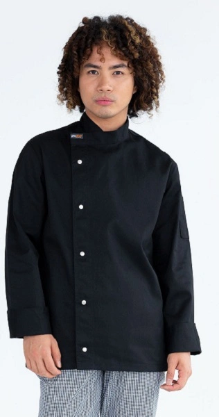 PRO CHEF MODERN TUNIC TOP L/S BLACK SML