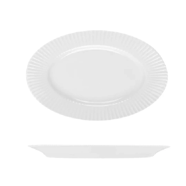 RAK METROPOLIS OVAL PLATE WIDE RIM 320mmL x 200mmW
