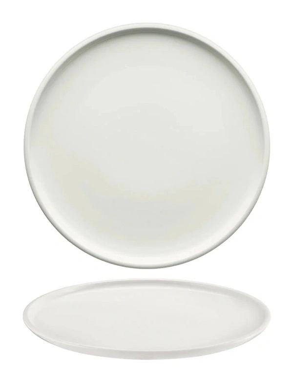 SHIRO WHITE ROUND PLATE FLAT COUPE 240mm x 24mmH 