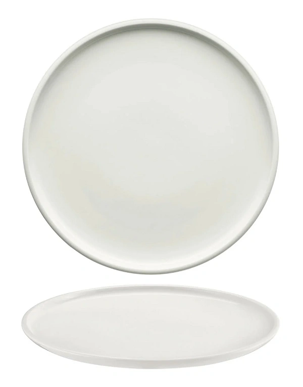 SHIRO WHITE ROUND PLATE FLAT COUPE 280mm x 26mmH 