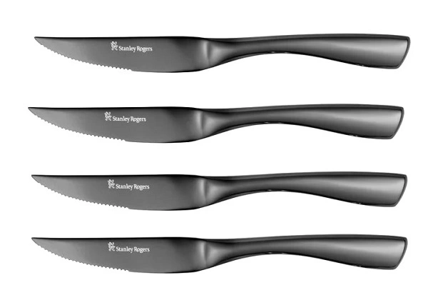 STANLEY ROGERS SOHO ONYX 4 PCE STEAK KNIFE SET