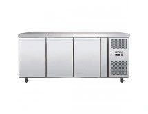 BROMIC 3 S/ST DOOR UNDERBENCH FRIDGE 417 LITRE