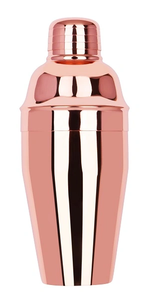 ZANZI CLASSIC CLUB COCKTAIL SHAKER 3PC ROSE GOLD