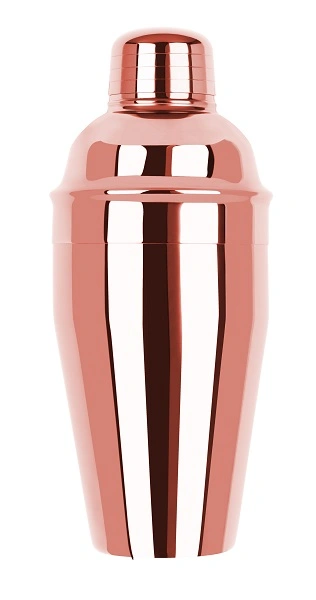 ZANZI CLASSIC CLUB COCKTAIL SHAKER 3PC ROSE GOLD