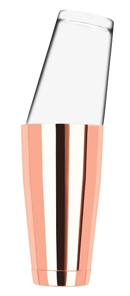 ZANZI SHAKING BOSTON COCKTAIL SHAKER ROSE GOLD