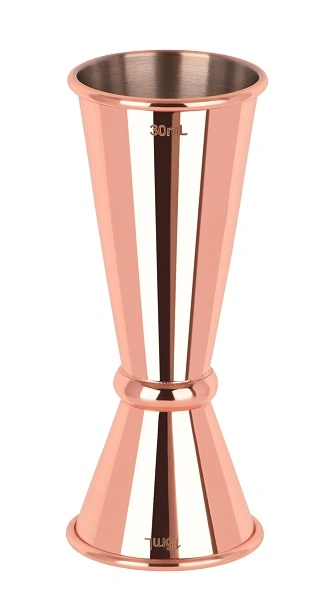 ZANZI TOKYO JIGGER W/ CURLED EDGE ROSE GOLD 15/30ml