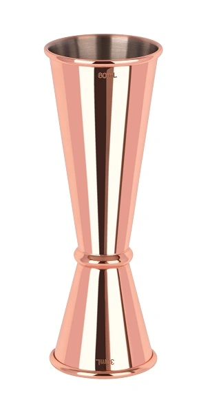 ZANZI TOKYO JIGGER W/ CURLED EDGE ROSE GOLD 30/60ml