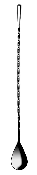 ZANZI TEAR DROP BAR SPOON GUN METAL 300mm x 29mm
