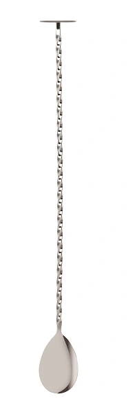 ZANZI TAIL DISK BAR SPOON W/ MUDDLER S/ST
