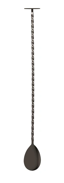 ZANZI TAIL DISK BAR SPOON W/ MUDDLER GUN METAL