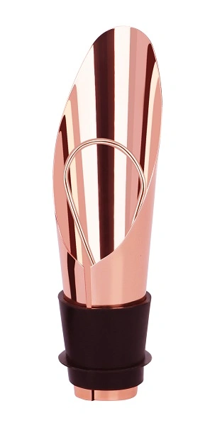 ZANZI WINE STOPPER W/ POURING SPOUT ROSE GOLD