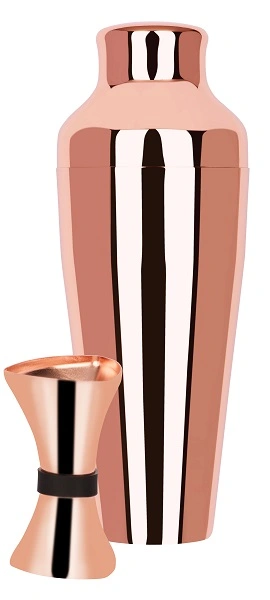 ZANZI 2PCE COCKTAIL SET ROSE GOLD