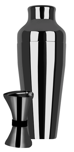 ZANZI 2PCE COCKTAIL SET GUN METAL