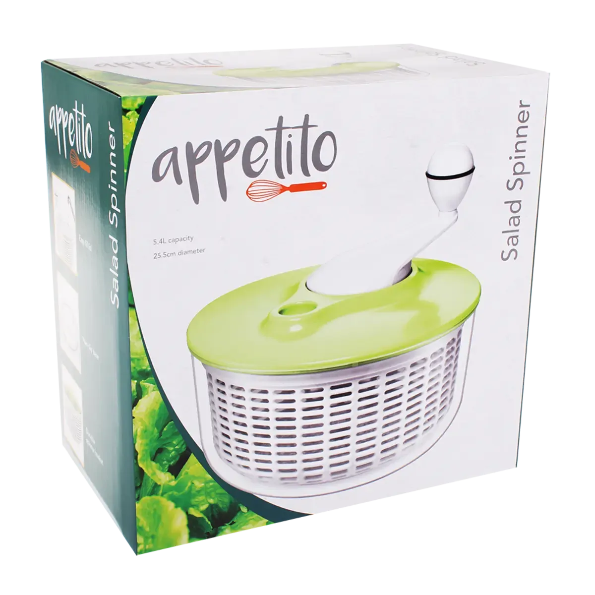 D.LINE APPETITO SALAD SPINNER 5.5LTR GREEN