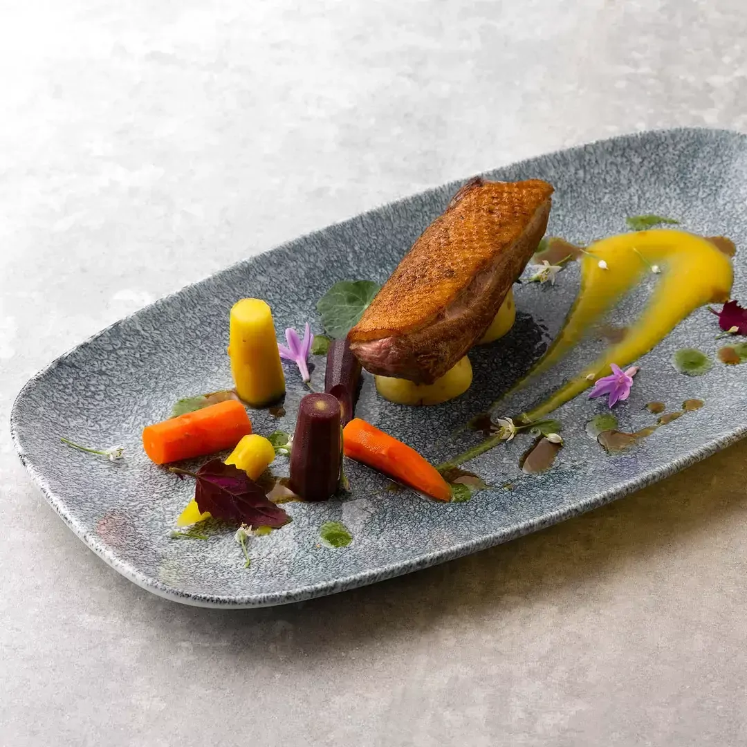 CHURCHILL STUDIO PRINTS RAKU OBLONG CHEFS' PLATE
