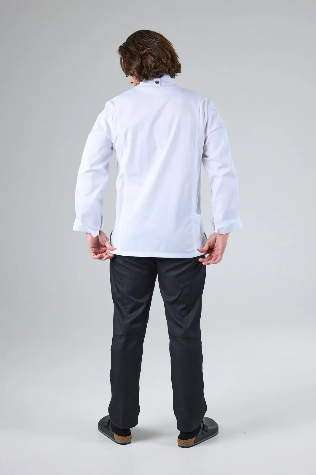 Chef Works Mens Hartford White Zipper Jacket S