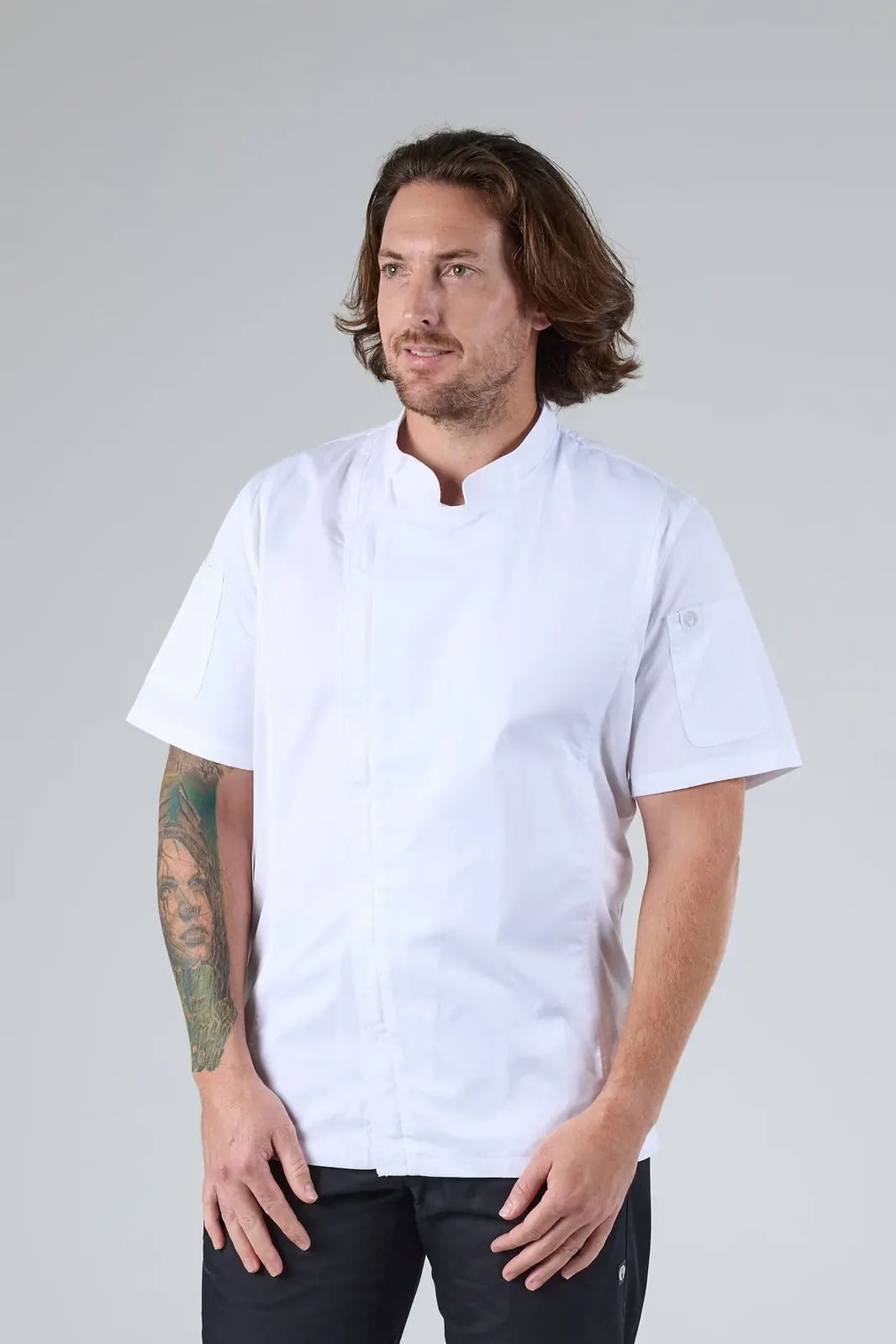 Chef Works Mens Springfield White Zipper Jacket XS