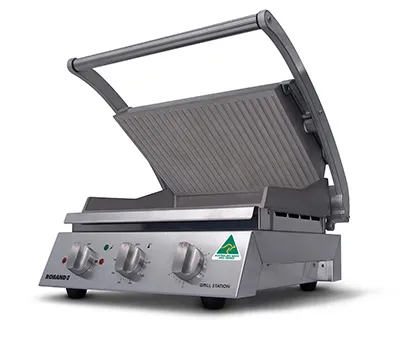 ROBAND CONTACT GRILL, RIBBED TOP PLATE, 6 SLICE