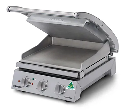 ROBAND CONTACT GRILL SMOOTH PLATES, 6 SLICE