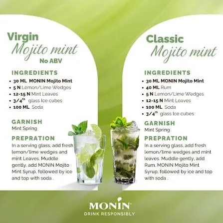 Monin Mojito Mint Syrup 700ml