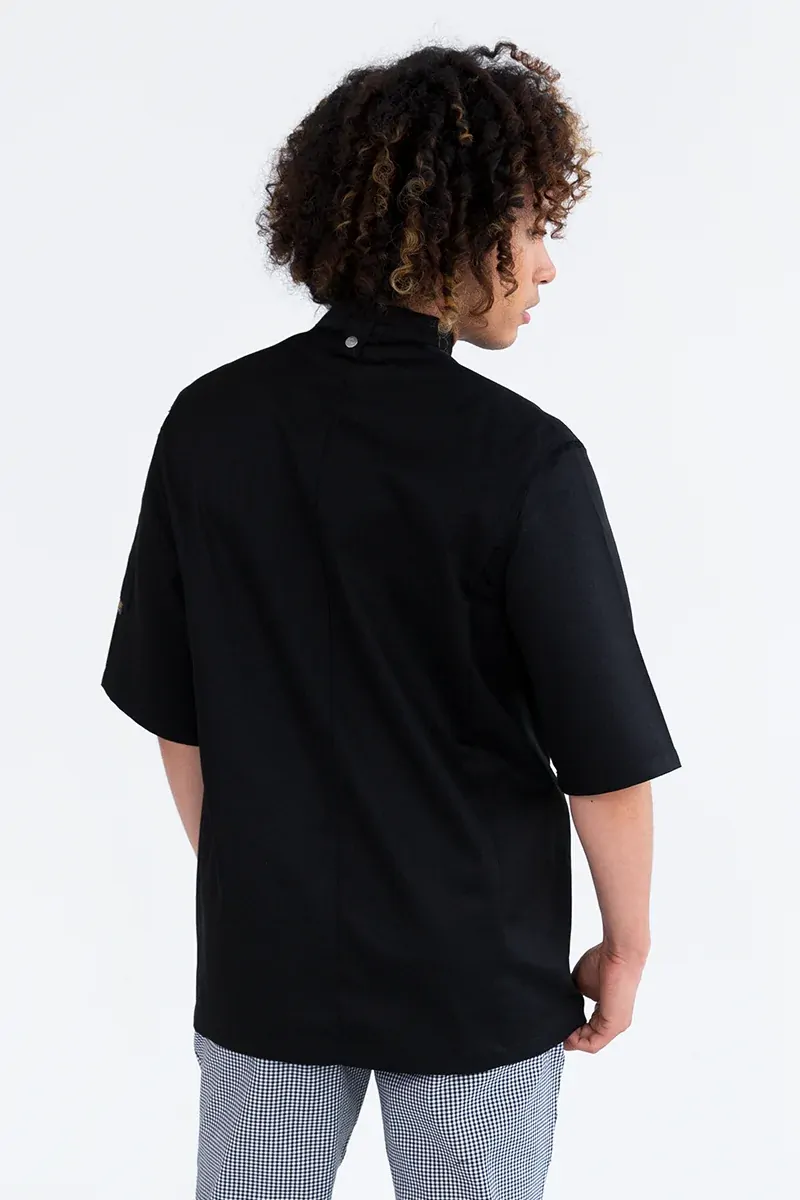 ProChef Traditional Short Sleeve Chef Jacket Black XS