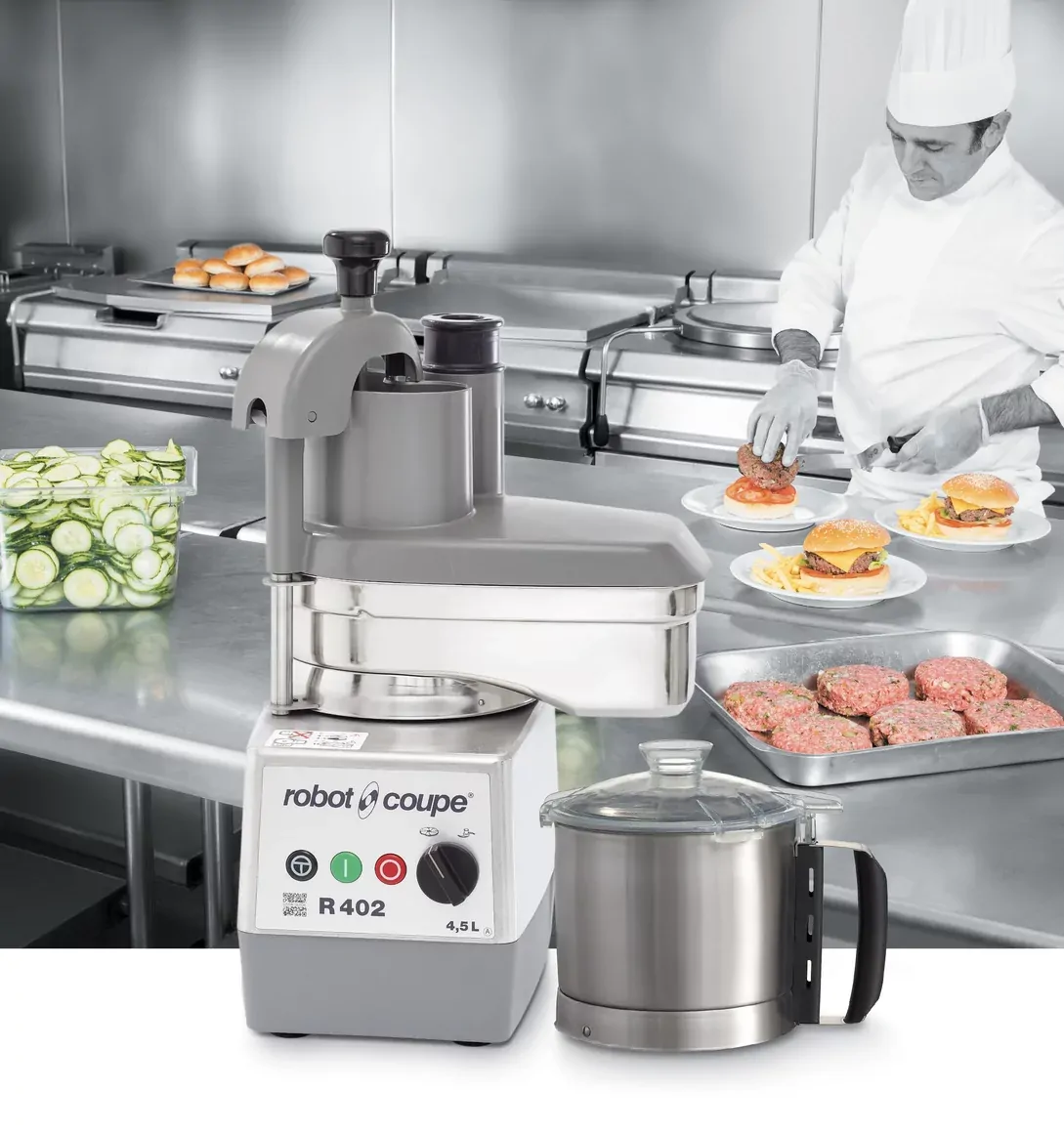 Robot Coupe R 402 V.V. Variable Speed Food Processor & Vegetable Slicer