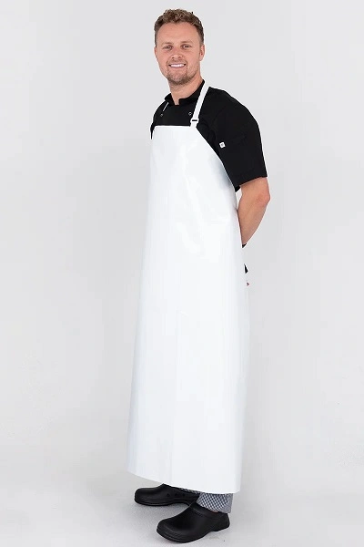 PRO CHEF PVC WHITE BIB APRON 89cm x 120cm