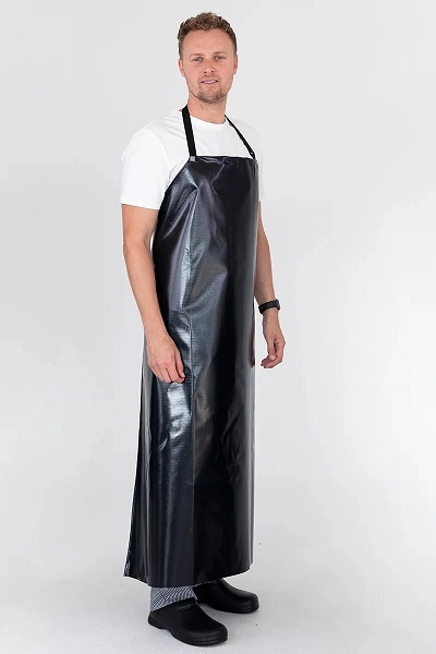 PRO CHEF PVC BLACK BIB APRON 89cm x 120cm