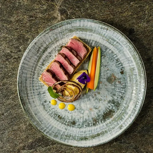 BONNA ODETTE OLIVE ROUND COUPE PLATE 210mmØ