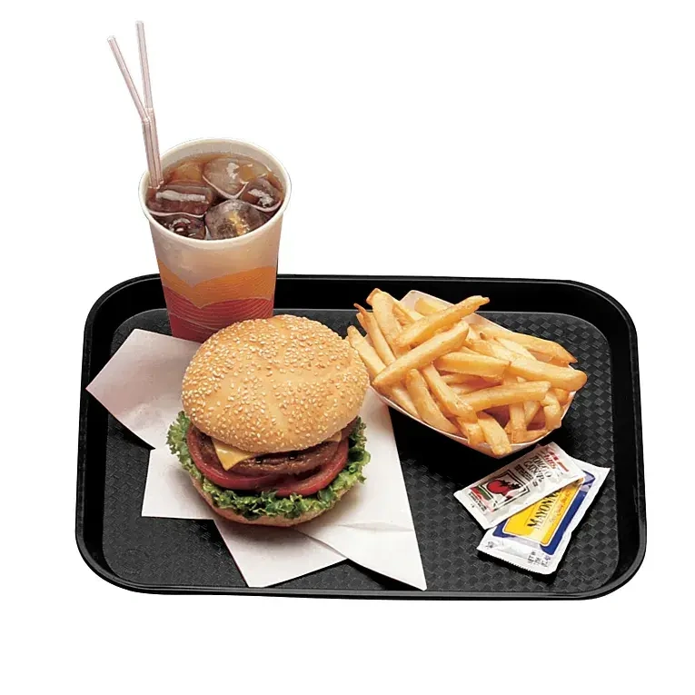 CAMBRO PLASTIC FOOD TRAY BLACK 30cmW x 41cmL