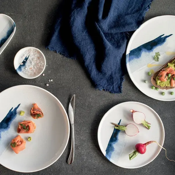 BONNA BLUE WAVE HYGGE OVAL PLATTER 340mm