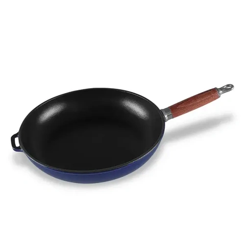 CHASSEUR FRENCH BLUE CAST IRON FRY PAN 28cm