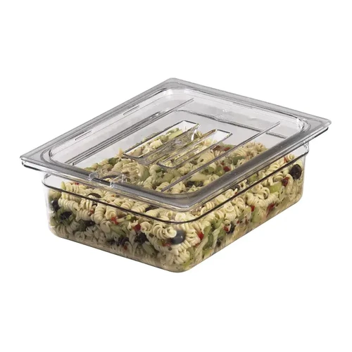 CAMBRO 1/2 SIZE CLEAR LID NOTCHED W/HANDLE 265x325mm