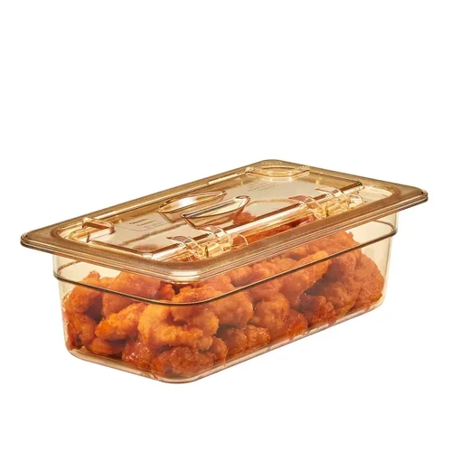 CAMBRO H-PAN, GN 1/3, NOTCHED FLIP-LID, AMBER