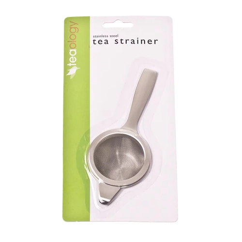 D.LINE TEAOLOGY S/ST LONG HANDLE TEA STRAINER W/ BOWL