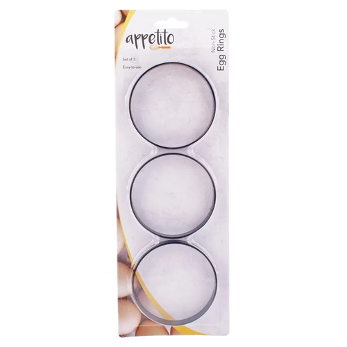 D.LINE APPETITO NON-STICK EGG RINGS SET OF 3