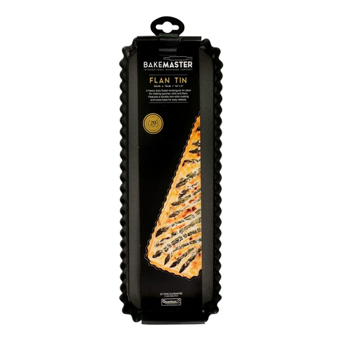 BAKEMASTER 36cm LOOSE BASE RECTANGULAR FLAN 