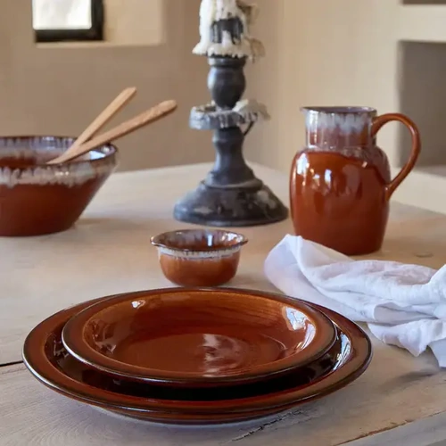 CASAFINA POTERIE PLATE CARAMEL 262mm x 28mm