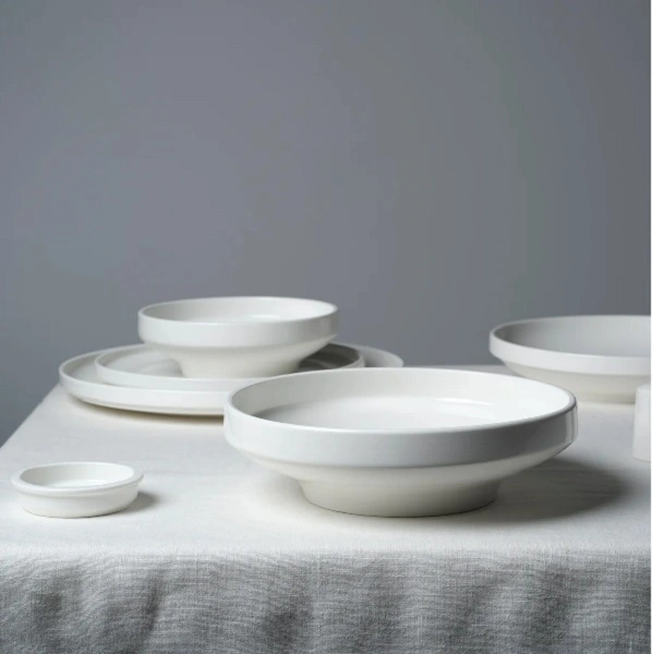 CORE WHITE ROUND FOOTED BOWL 210mmØ x 62mmH