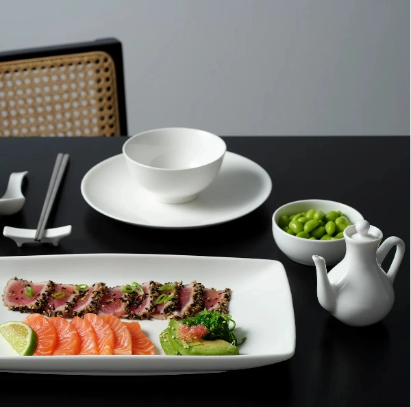 CORE WHITE RECTANGULAR COUPE PLATTER 360mm x 200mm x 38mmH